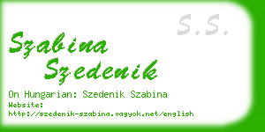 szabina szedenik business card